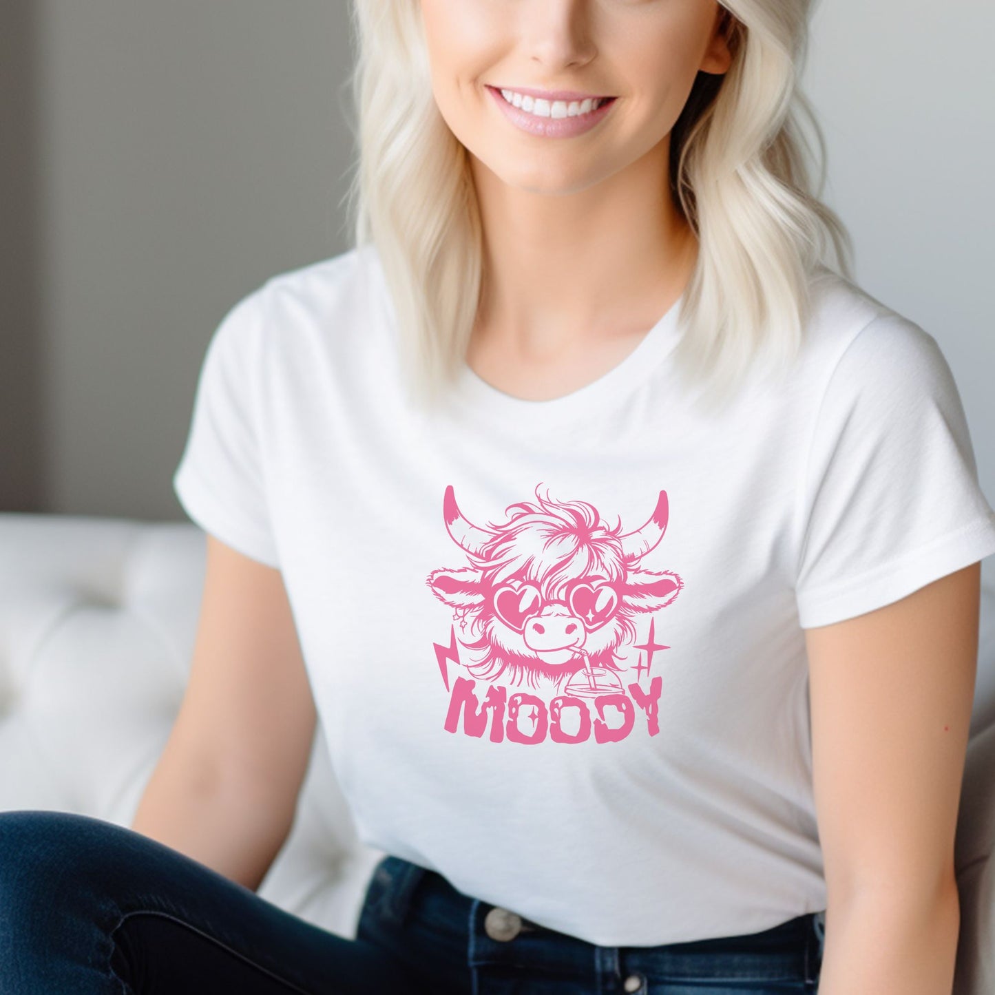 MOODY Cow Tee – Sass, Sparkle, and a Whole Lot of Attitude