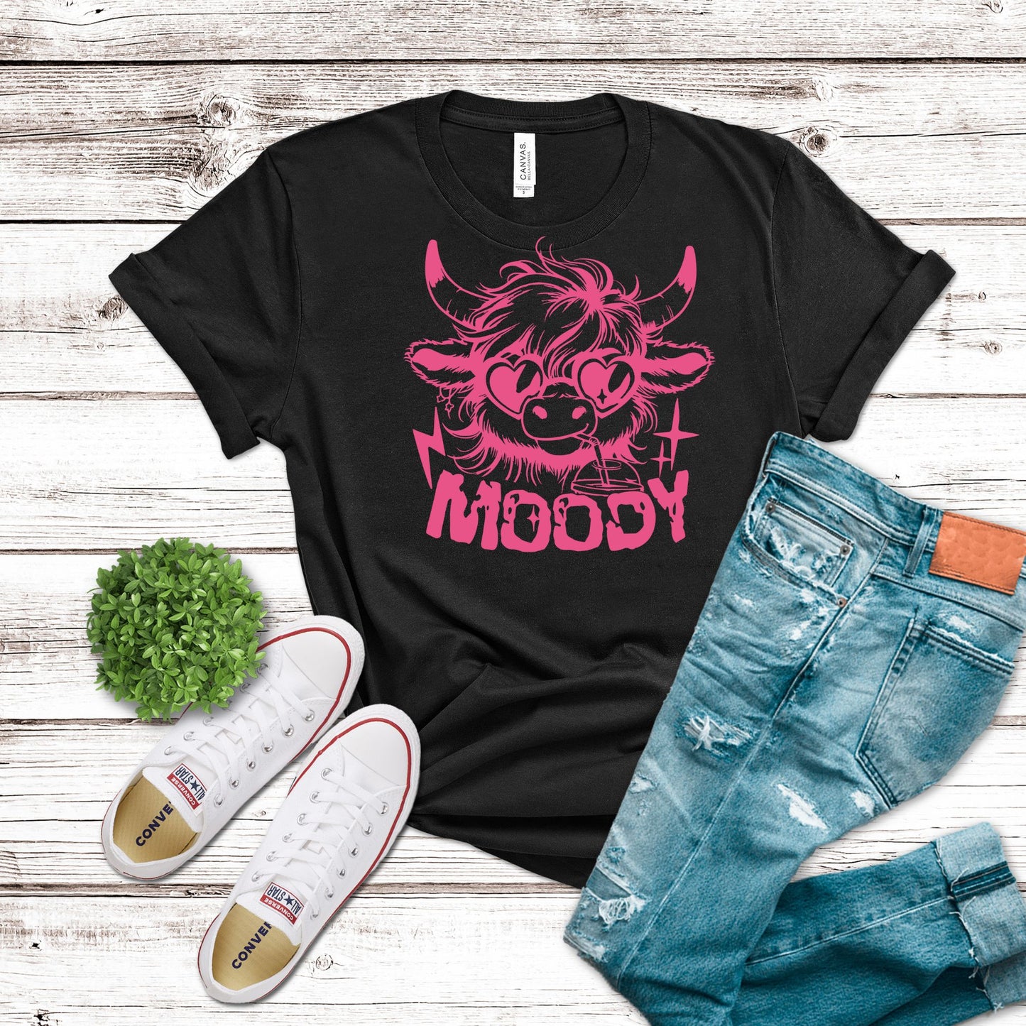 MOODY Cow Tee – Sass, Sparkle, and a Whole Lot of Attitude