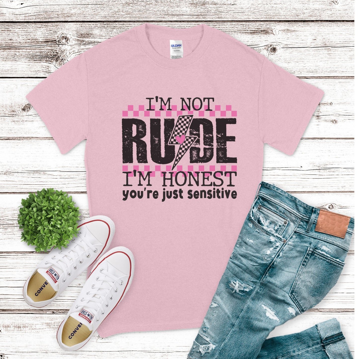 I’m Not Rude I’m Honest” Statement Shirt for Real Talk Queens