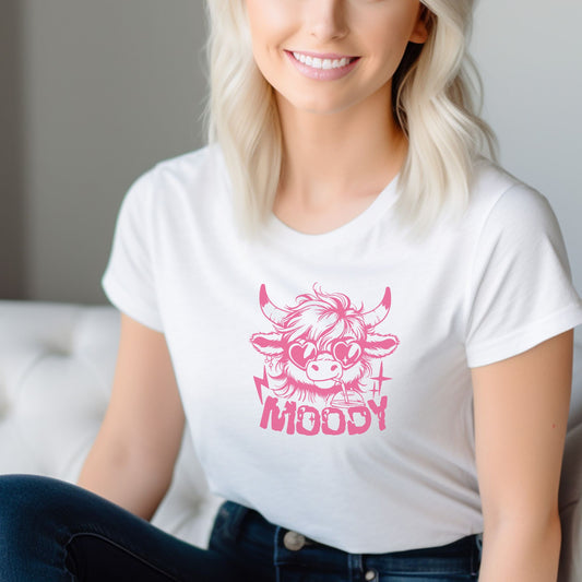 MOODY Cow Tee – Sass, Sparkle, and a Whole Lot of Attitude