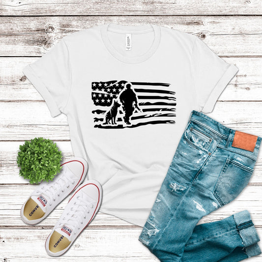 Soldier and Dog Patriotic